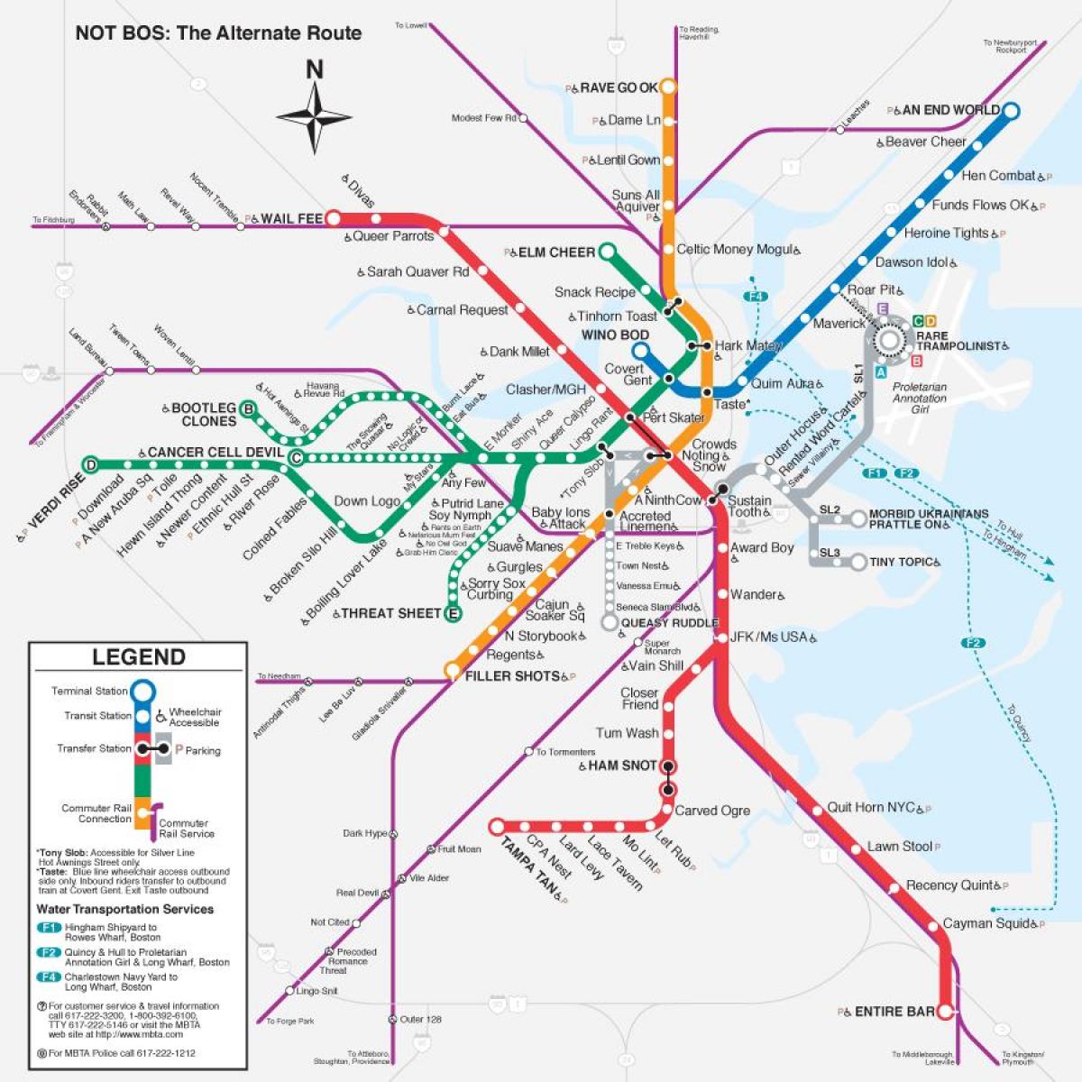 નકશો ટી નકશો બોસ્ટન