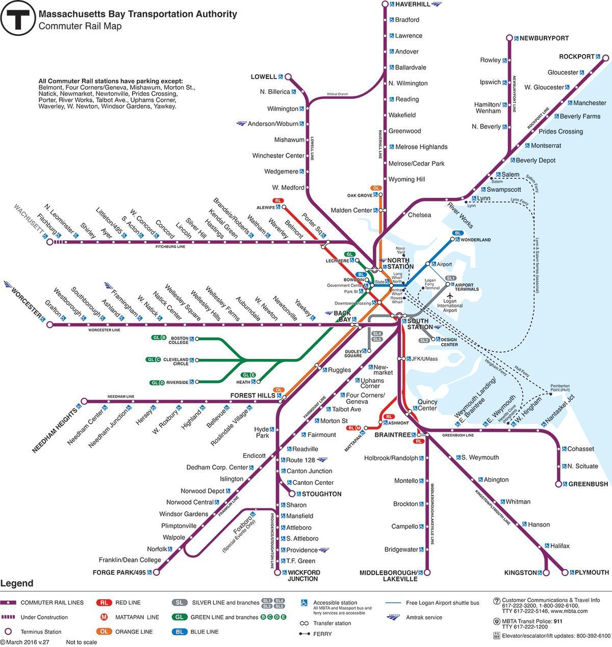 બોસ્ટન ટ્રેન સ્ટેશન નકશો