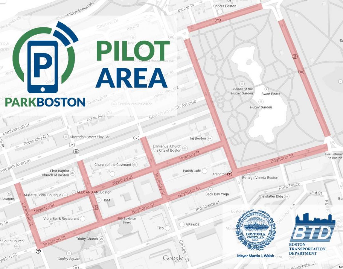 બોસ્ટન પાર્કિંગ મીટર નકશો