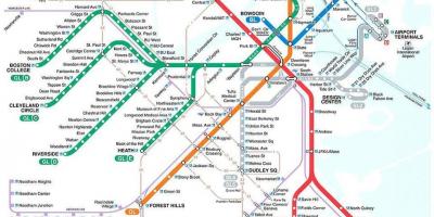 MBTA બોસ્ટન નકશો
