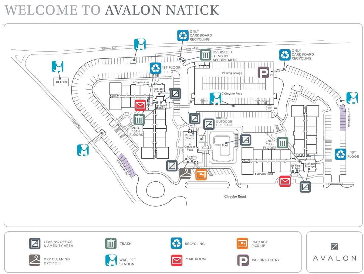 નકશો Natick મોલ