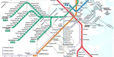 નકશો MBTA