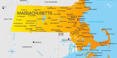 Massachuset નકશો